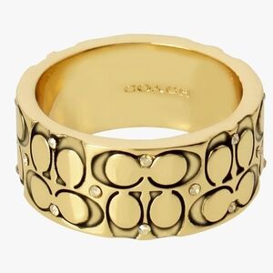 Coach Gold-Tone Signature Ring